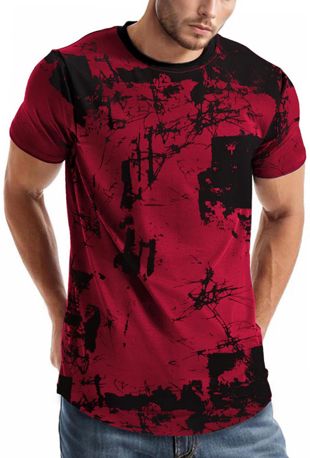 Velinsak Men’s Graphic Cotton T-Shirt – Trendy Streetwear by Ambrelia