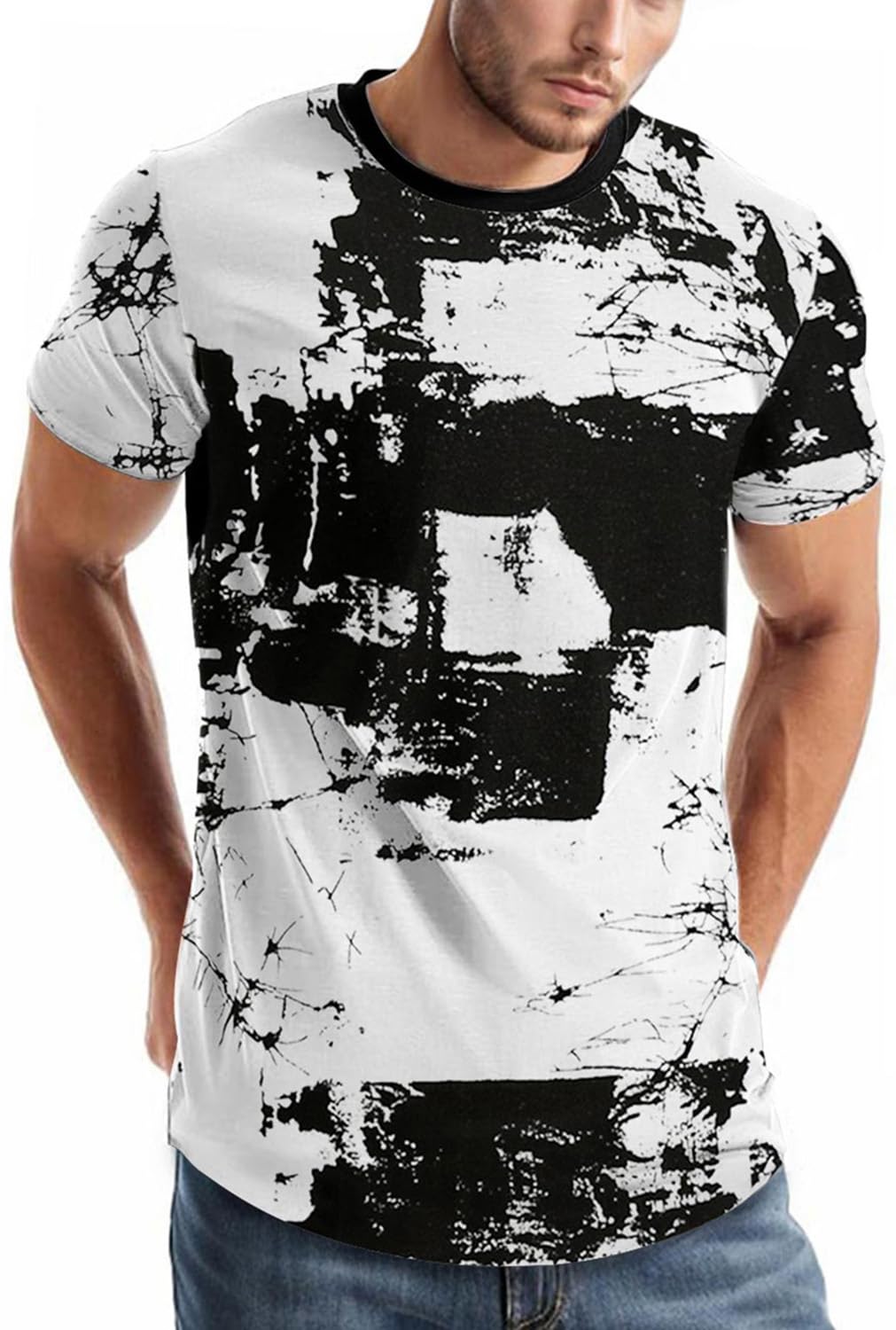 Velinsak Men’s Graphic Cotton T-Shirt – Trendy Streetwear by Ambrelia