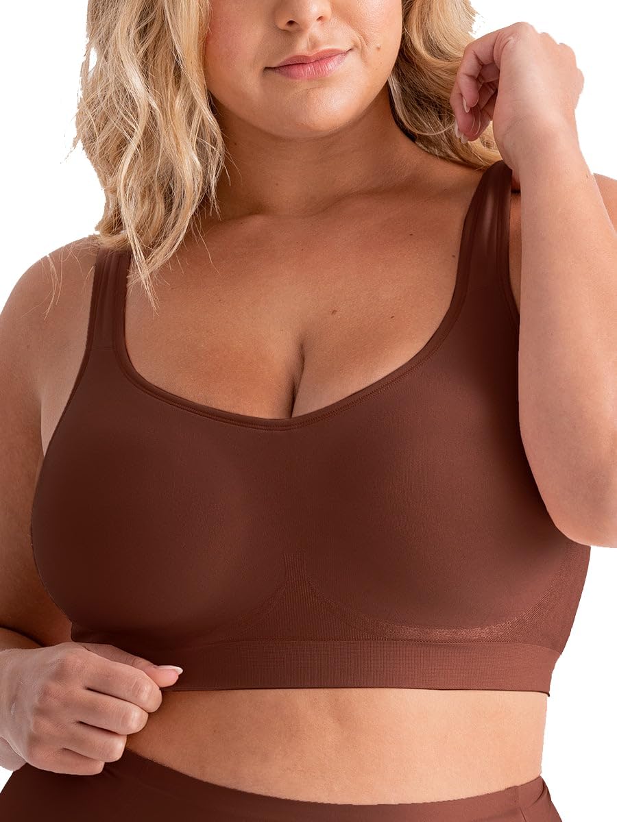 SHAPERMINT Daily Comfort Bügelloser BH – Nahtloses Plus-Size-Bralette für vollen Halt