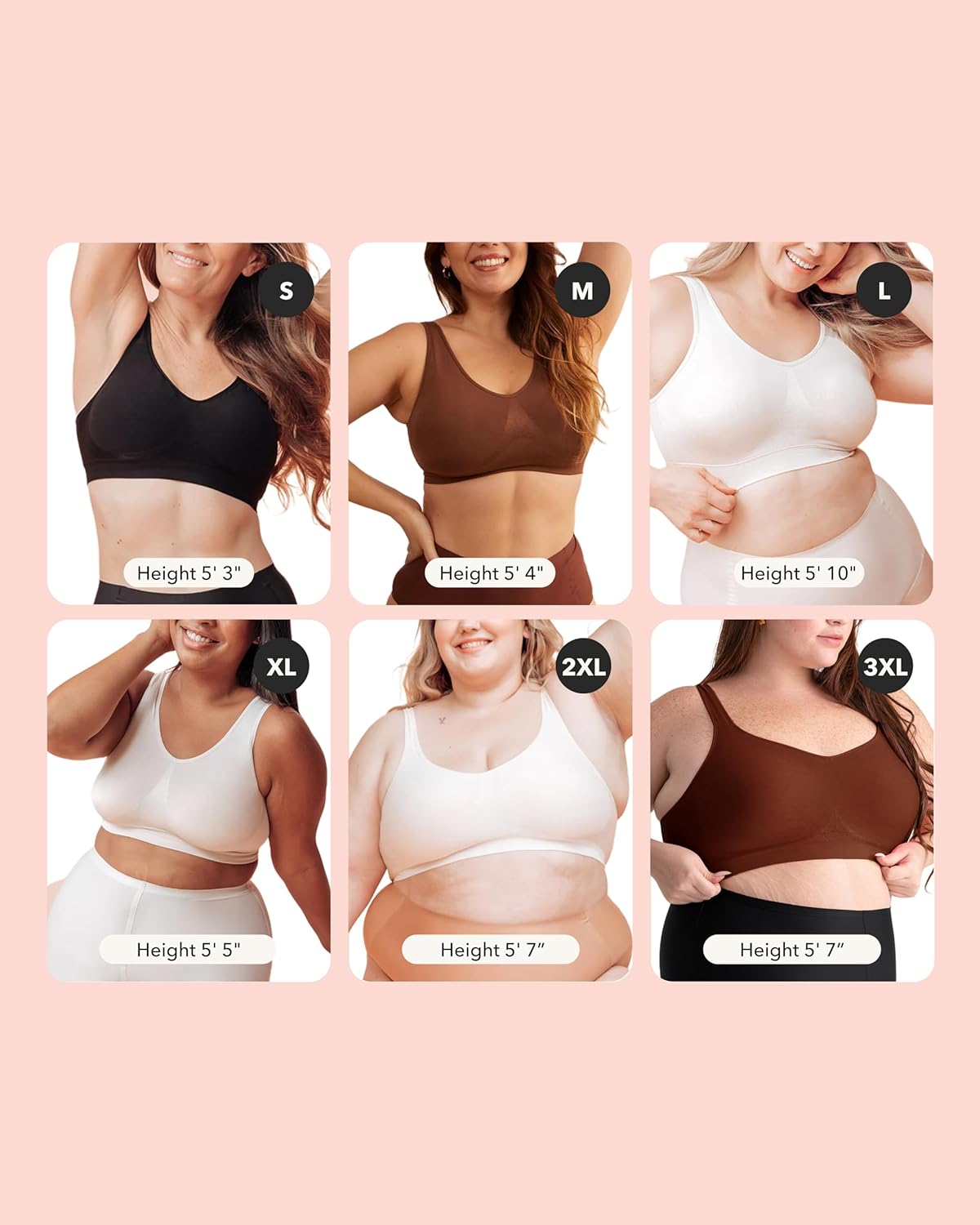 SHAPERMINT Daily Comfort Bügelloser BH – Nahtloses Plus-Size-Bralette für vollen Halt