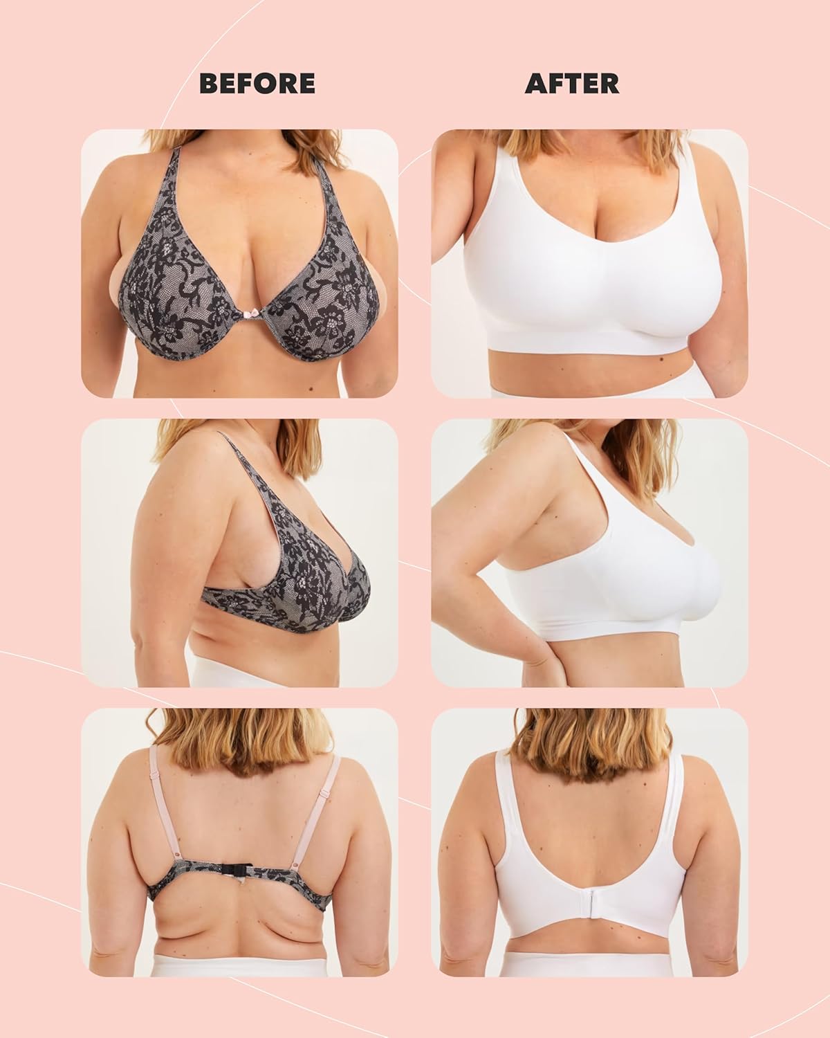 SHAPERMINT Daily Comfort Bügelloser BH – Nahtloses Plus-Size-Bralette für vollen Halt